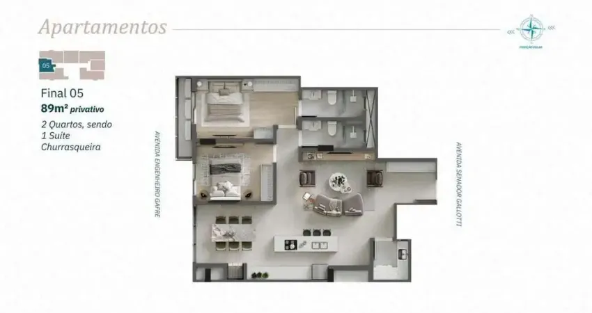 Apartamento com 2 quartos à venda no Mar Grosso, Laguna 