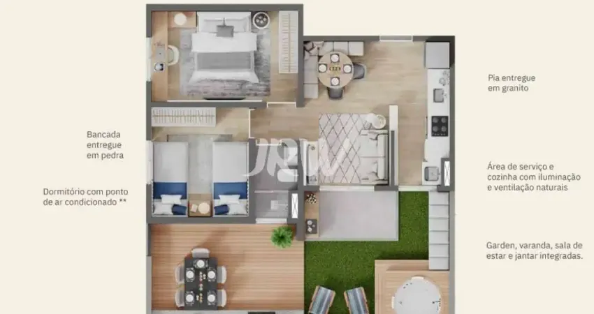 Apartamento a venda no condomínio viva parque residencial bairro monte carlo na cidade de indaiatuba