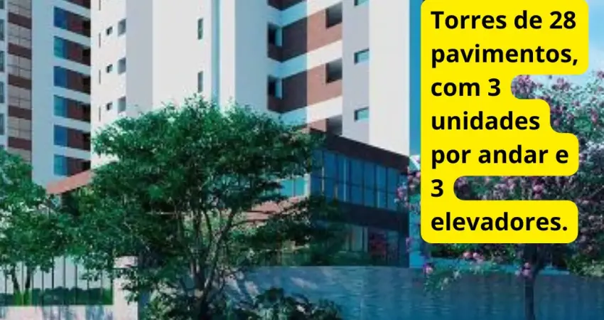 Apartamento de 3 quartos (sendo 1 suíte) + sala para 2 ambientes + varanda com bancada gourmet