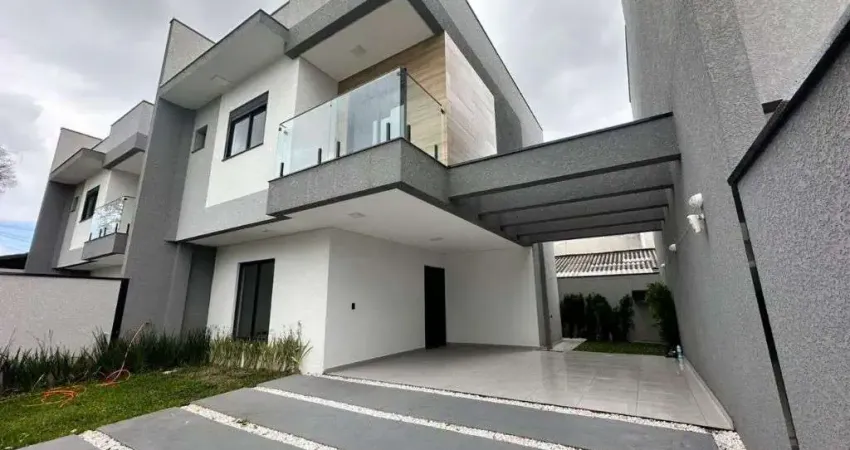 Sobrado triplex à venda – frente para rua – 3 suítes, terraço e 4 vagas – afonso pena | são josé dos pinhais