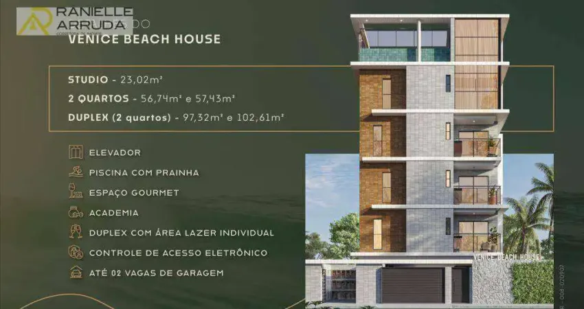 Apartamento com 2 dormitórios à venda, 56 m² por r$ 439.900 - intermares - cabedelo/pb
