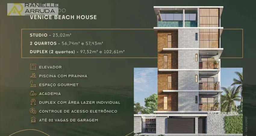 Flat com 1 dormitório à venda, 23 m² por r$ 249.900 - intermares - cabedelo/pb