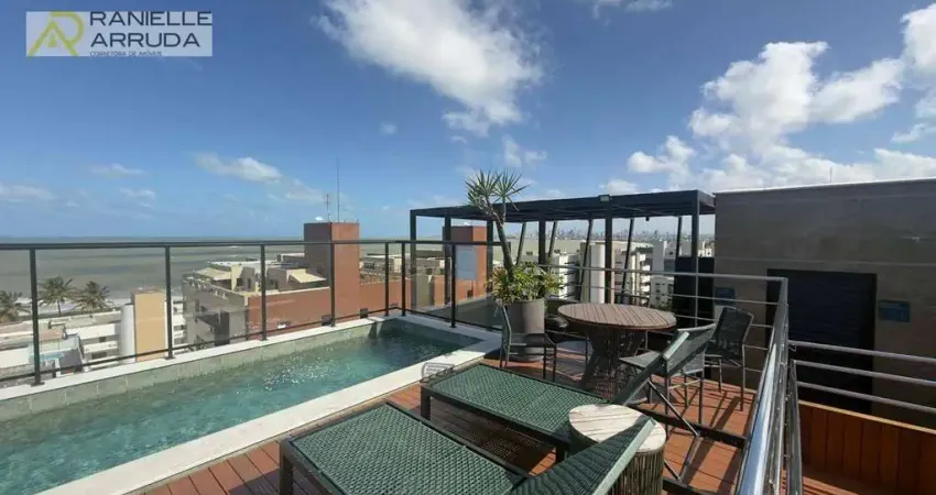 Apartamento com 1 dormitório à venda, 24 m² por r$ 340.000 - intermares - cabedelo/pb