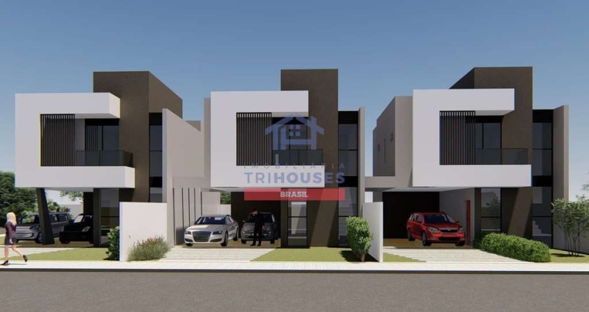 Sobrado novo de esquina à venda com tres quartos sendo uma suíte com closet, no bairro  Parque da F