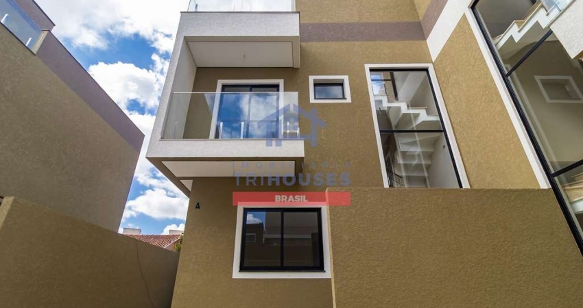 Sobrado Novo com 3 dormitórios e suite alto padrão com terraço à venda, no bairro Uberaba, Curitiba