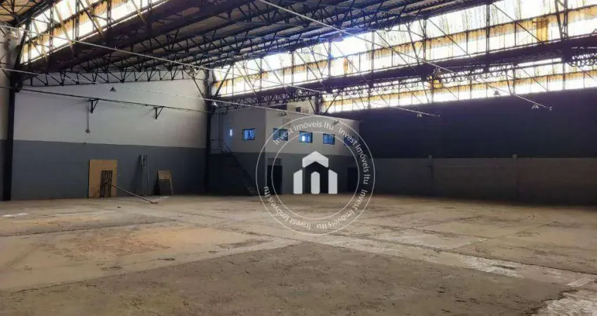 Galpão para alugar, 1000 m² por r$ 20.000,00/mês - pirapitingui - itu/sp