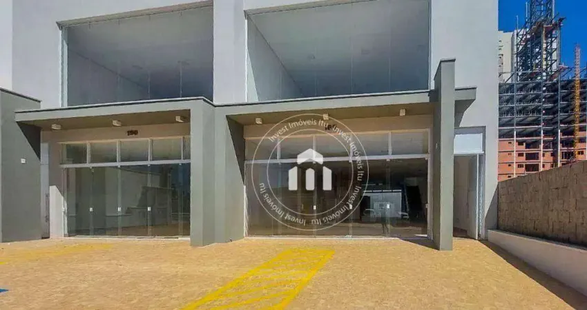 Salão para alugar, 260 m² por r$ 8.043,00/mês - itu novo centro - itu/sp