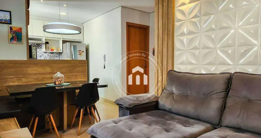 Apartamento com 2 dormitórios à venda, 54 m² por r$ 245.000,00 - condomínio parque solar dos pássaros - salto/sp