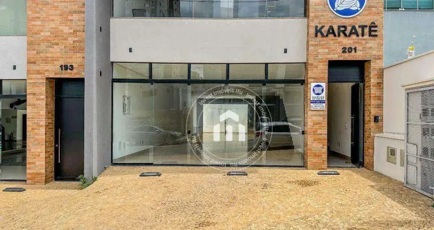 Salão para alugar, 130 m² por r$ 4.990,00/mês - itu novo centro - itu/sp