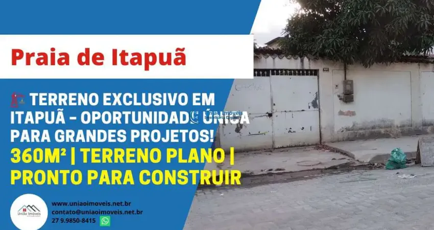 Terreno de 360m² na praia de itapuã: investimento perfeito! venha conferir!