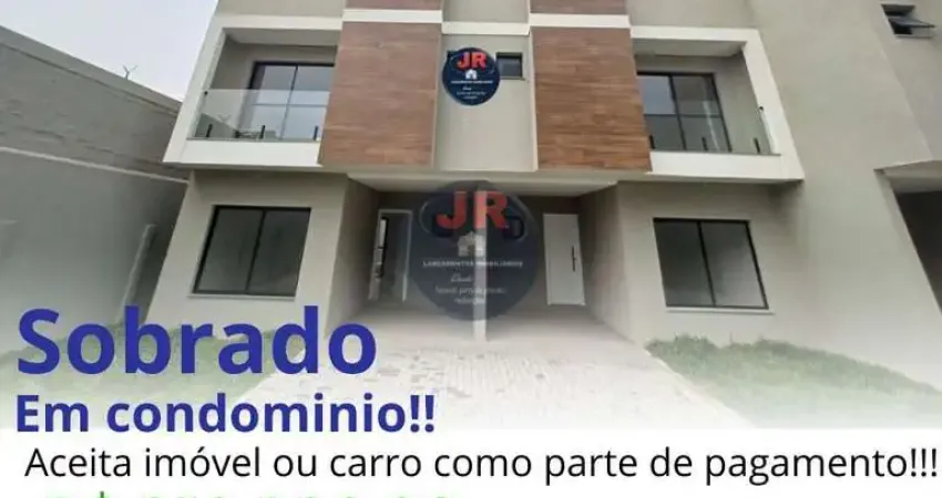 Sobrado alto padrão, 3 quartos sendo uma suíte, 2 vagas e terraço