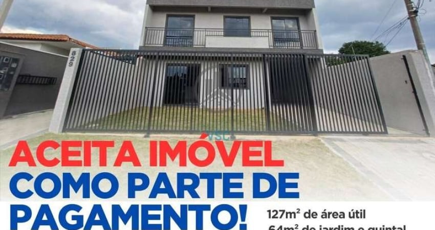 Sobrado de frente para rua na melhor localização no Xaxim