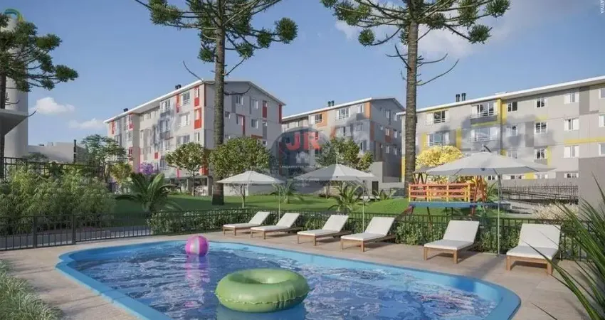 Apartamento com dois quartos e vaga livre e coberta, no santa cândida