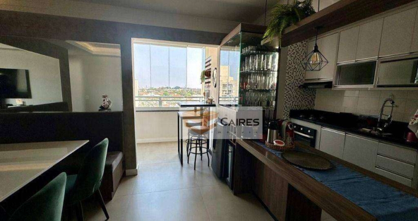 Apartamento com 2 dormitórios para alugar, 63 m² por R$ 5.160,97/mês - Mansões Santo Antônio - Campinas/SP
