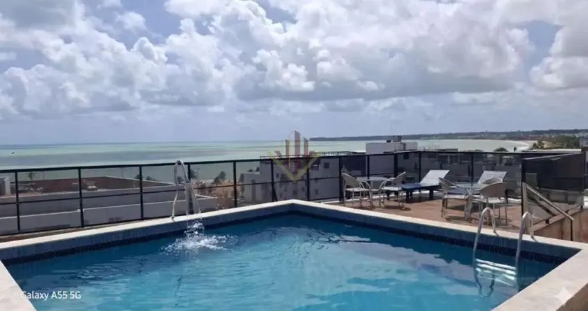 Flat mobiliado para alugar em tambaú – 43m², varanda dupla, a 140m da praia!