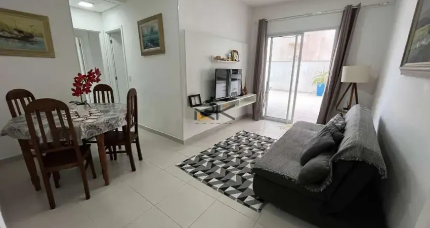 APARTAMENTO PRAIA GRANDE com 2 dormitórios sendo 1 suíte,1 vaga de garagem,varanda gourmet com churrasqueira,sala 2 ambientes