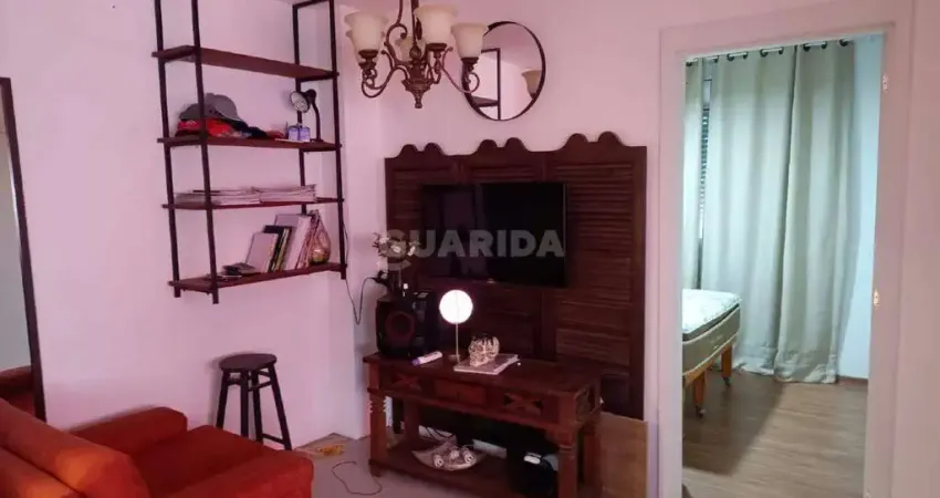 Apartamento com 1 dormitório, mobiliado, e 1 vaga de garagem no bairro Sarandi