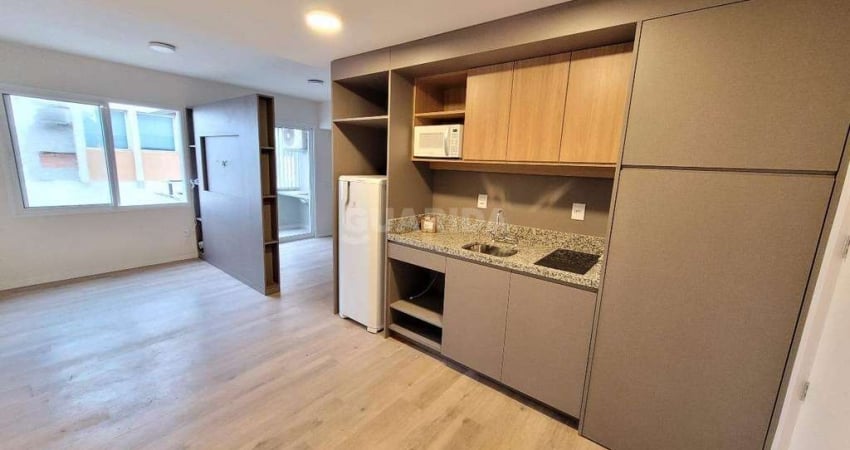 Studio Semi mobiliado moderno, no Bairro Petrópolis com SACADA!