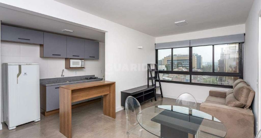 Apartamento totalmente mobiliado com 1 dormitório e 1 vaga no Partenon!