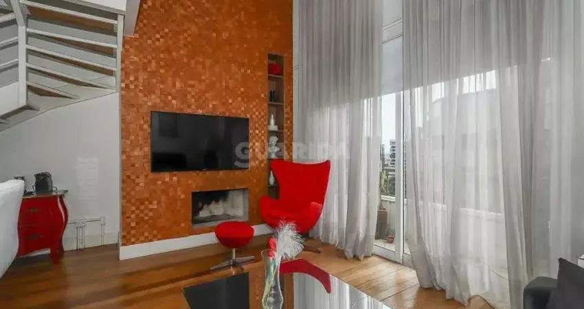 Loft duplex com pé direito duplo na padre chagas, 100% mobiliado!