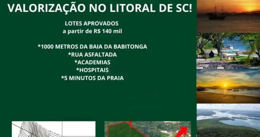 Terrenos de 15x60m (900m²) - São Francisco do Sul