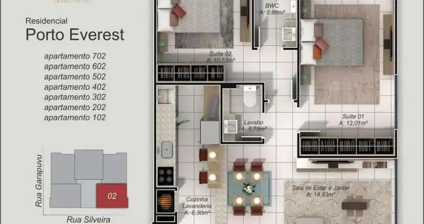 ÓTIMO ACABAMENTO COM 2 SUÍTES - ACEITA PROPOSTA E PARCELA DIRETO