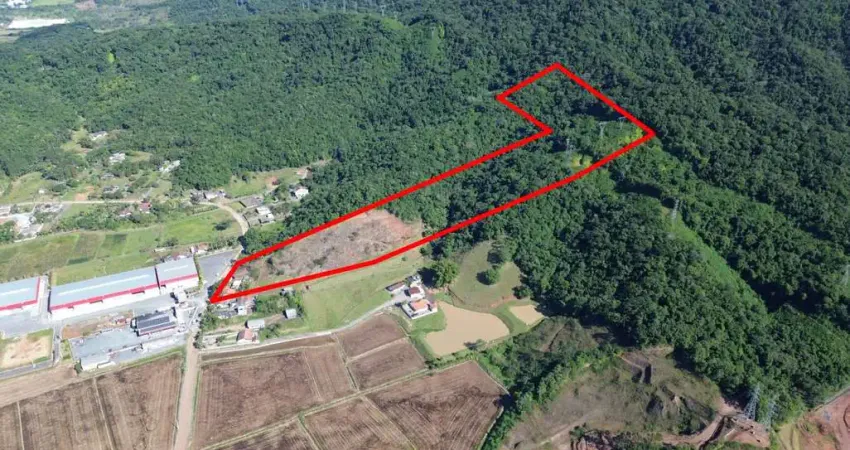 Terreno com 90.779,91m² de área no bairro belchior baixo em gaspar!, totalmente livre de enchentes.