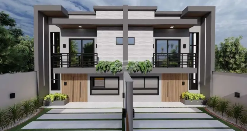 Sobrado novo em construção, previsão de entrega jan/26, dois pavimentos, 3 dormitórios sendo 1 suíte, com 120,00 m² de ára privativa, com piscina, no bairro itajuba em barra velha