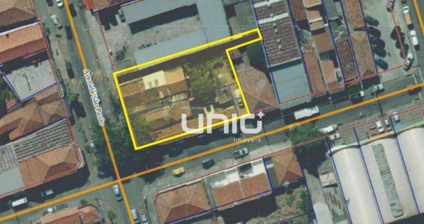Terreno comercial à venda no bairro Paulicéia - Piracicaba/SP