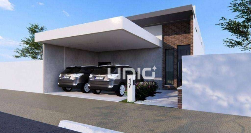 Casa Nova a venda no Condomínio Residencial Mônaco - Piracicaba/SP com 3 suítes