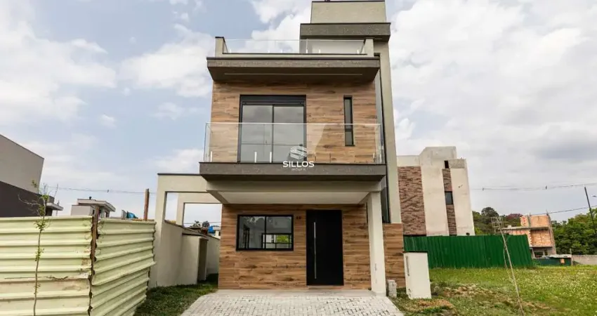 Sobrado á venda com 3 quartos em condomínio fechado no santa cândida em curitiba