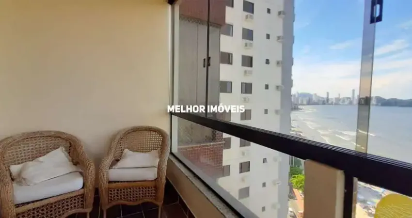 Apartamento frente mar para locação anual com 03 dormitórios sendo 01 suíte com sacada em balneário camboriú - sc
