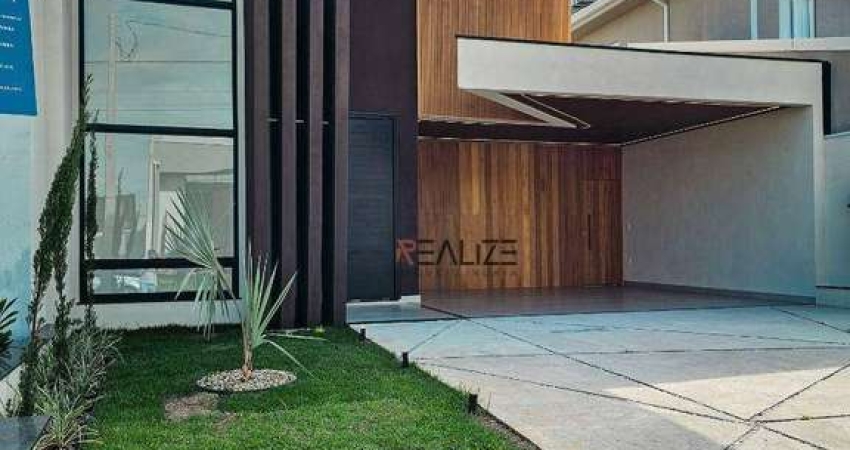 Casa térrea moderna com escritório e 3 suítes à venda, 195 m² por R$ 1.640.000 - Condomínio Fechado - Indaiatuba/SP