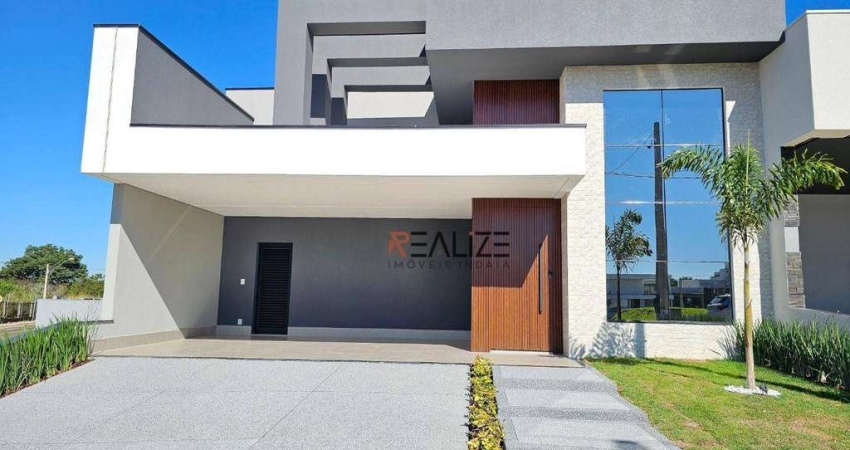 Linda casa com escritório e 3 suítes à venda, 206 m² por R$ 1.750.000 - Condomínio Residencial Evidências - Indaiatuba/SP