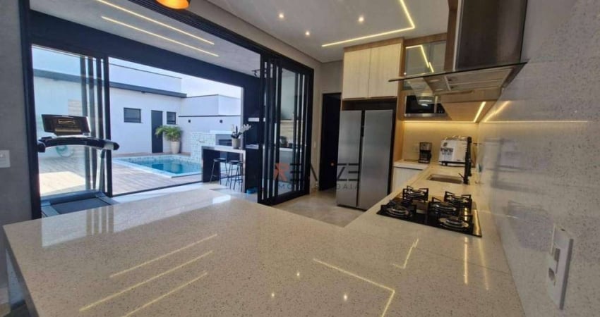 Casa moderna pronto para morar com 3 suítes à venda, 192 m² por R$ 1.700.000 - Condomínio Fechado - Indaiatuba/SP