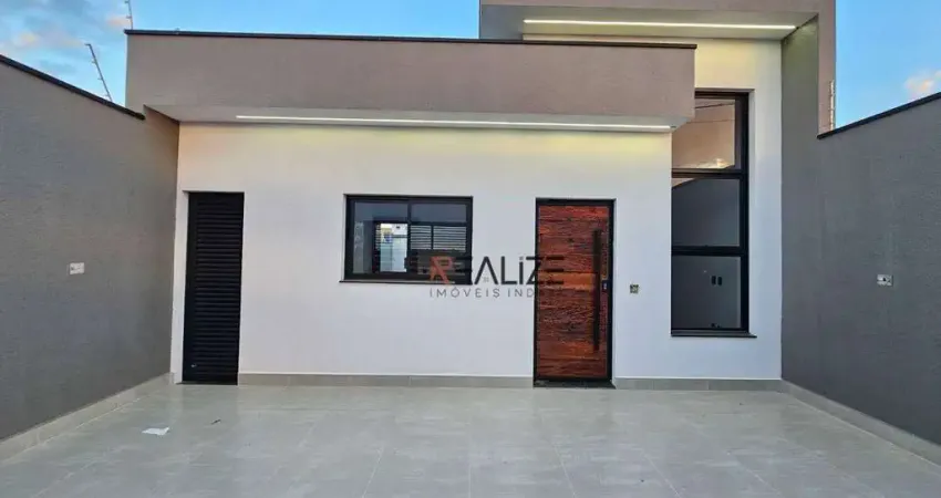 Casa moderna com 2 dormitórios e quintal à venda, 60 m² por R$ 550.000 - Jardim Araras - Indaiatuba/SP
