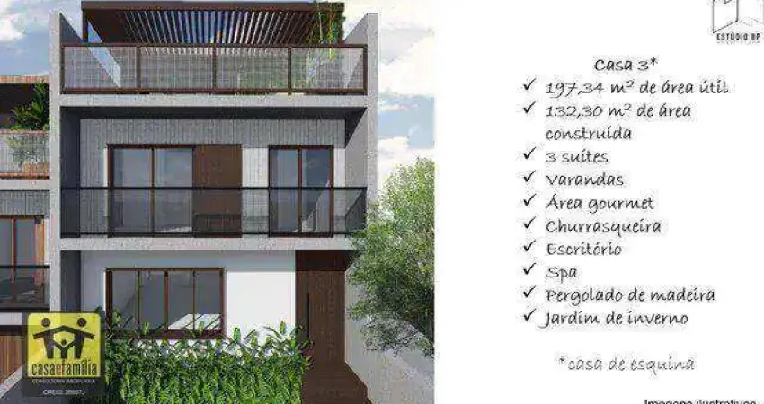 Sobrado em construção com 3 dormitórios todos suítes  - Vila Gumercindo - São Paulo/SP