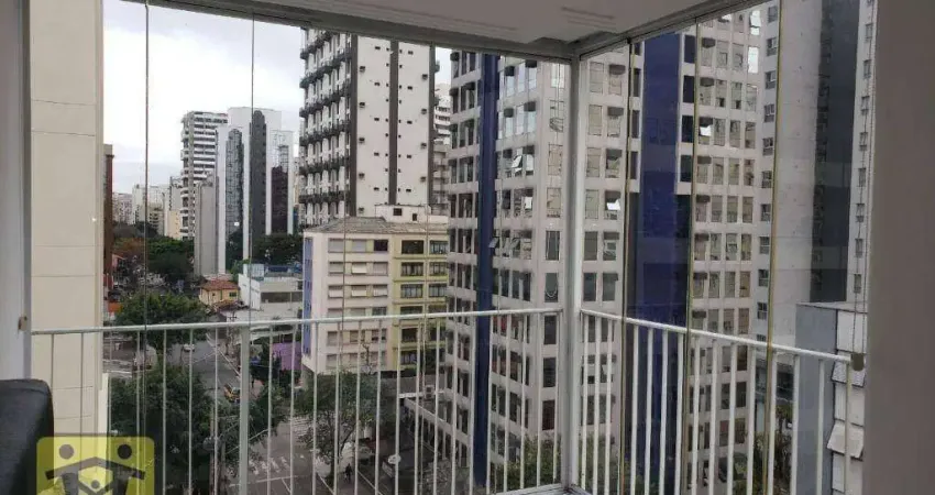 Apartamento mobiliado com 2 dormitórios,  - venda por r$ 850.000 ou aluguel por r$ 5.687/mês - moema - são paulo/sp