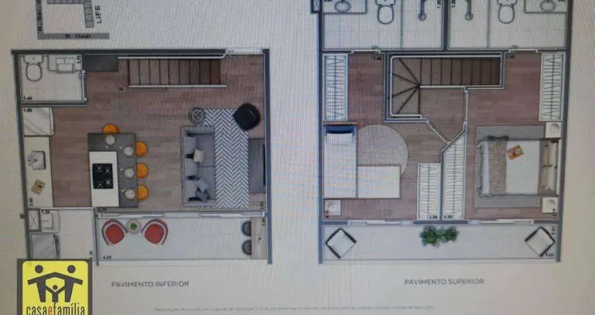 Apartamento Duplex novo  com 2 dormitórios à venda, 76 m² por R$ 801.700 - Saúde - São Paulo/SP
