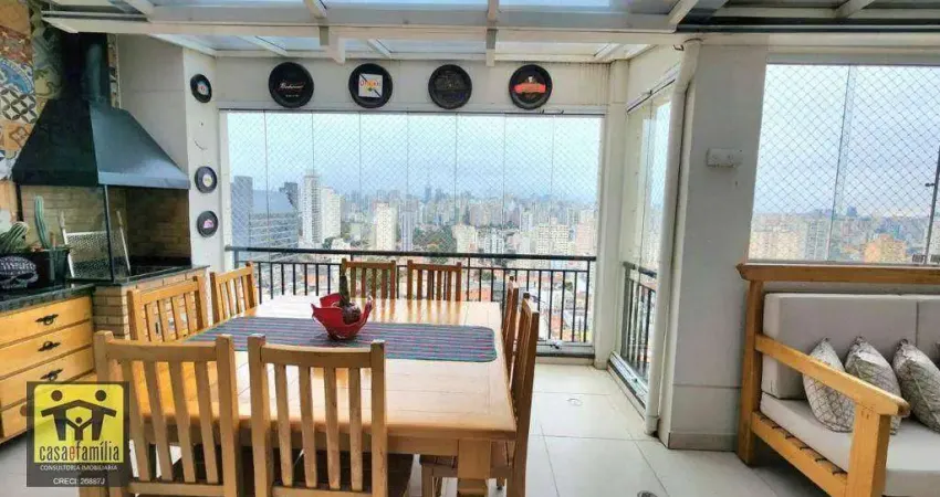 Cobertura duplex mobiliada  com 3 dormitórios à venda, 174 m² por R$ 1.980.000 - Cambuci - São Paulo/SP
