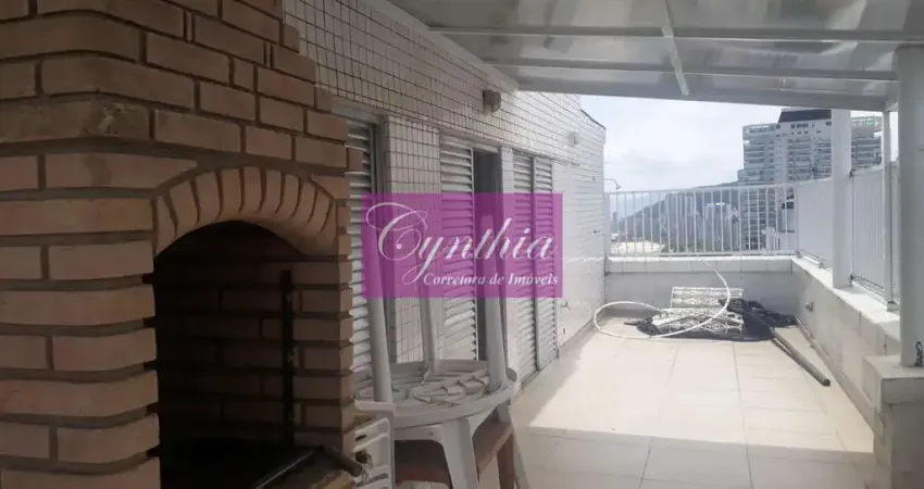 Gonzaga / santos - apartamento com 1 dormitório e churrasqueira (cobertura)