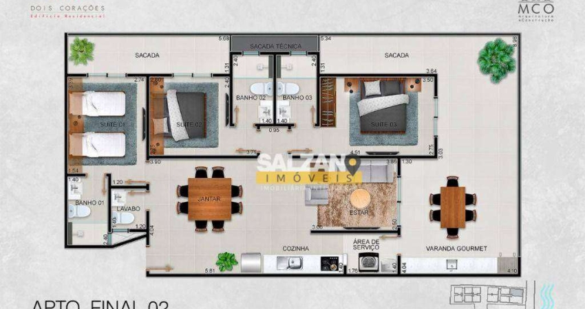 Apartamento com 3 dormitórios à venda, 134 m² por R$ 2.700.000,00 - Itaguá - Ubatuba/SP