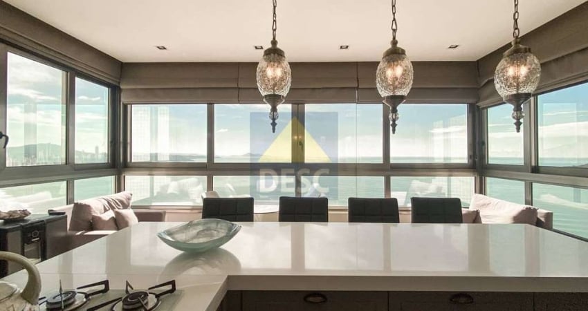 Apartamento mobiliado frente mar com 4 suítes para locação anual no Ed. Apogee em Balneário Camboriú
