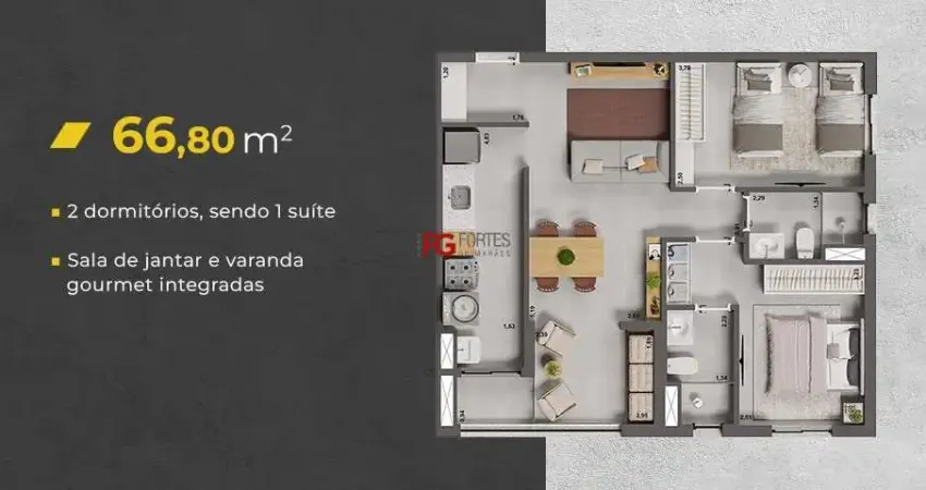 Apartamento com 2 quartos à venda no Quinta da Primavera, Ribeirão Preto 