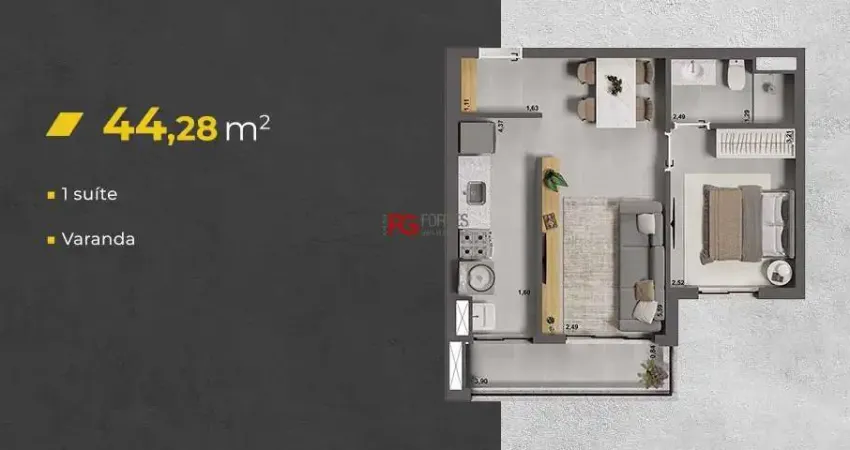 Apartamento com 1 quarto à venda no Quinta da Primavera, Ribeirão Preto 