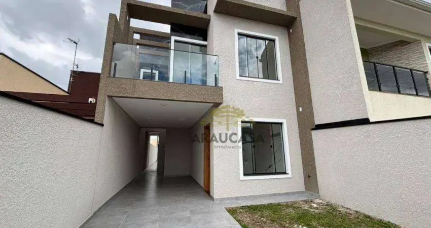 Sobrado  3 dormitórios  sento 1 suíte, 137 m²  r$ 797.500 - passaúna - araucária/pr