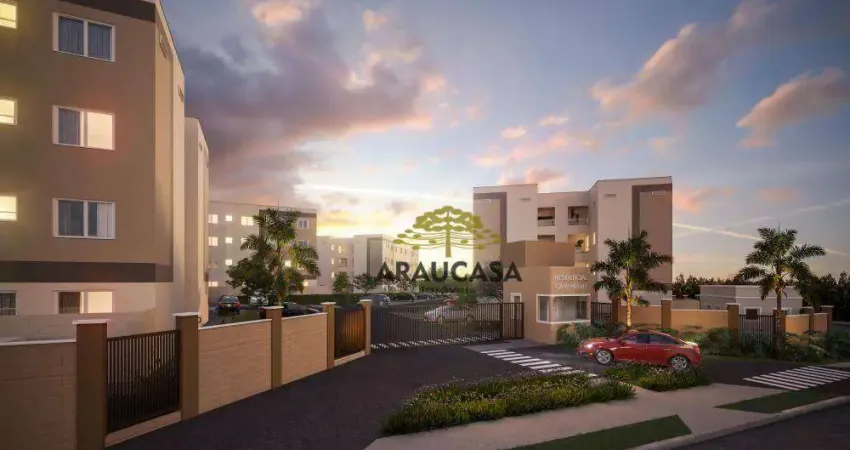 Apartamento com 2 dormitórios à venda, 44 m² por r$ 244.000,00 - tindiquera - araucária/pr