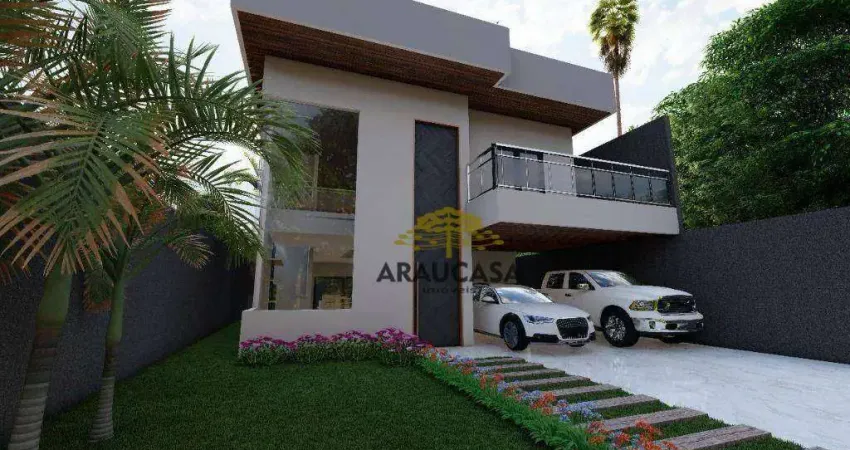 Sobrado alto padrão com piscina - 350 m² por r$ 2.800.000 - iguaçu - araucária/pr
