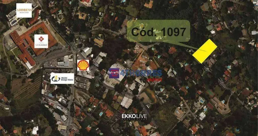 Terreno, 2532 m² - venda por R$ 2.490.000,00 ou aluguel por R$ 15.742,00/mês - GRANJA VIANA – CHÁCARA DO REFUGIO - Cotia/SP