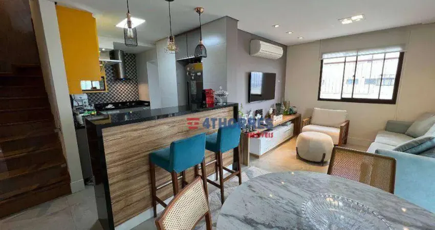Cobertura com 2 dormitórios à venda, 125 m² por r$ 1.100.000,00 - jardim bonfiglioli - são paulo/sp